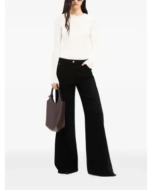 Courrèges 刺繍ロゴ入りリブ編みセーター - ホワイト - サムネイル2