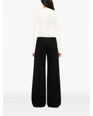 Courrèges 刺繍ロゴ入りリブ編みセーター - ホワイト - サムネイル3