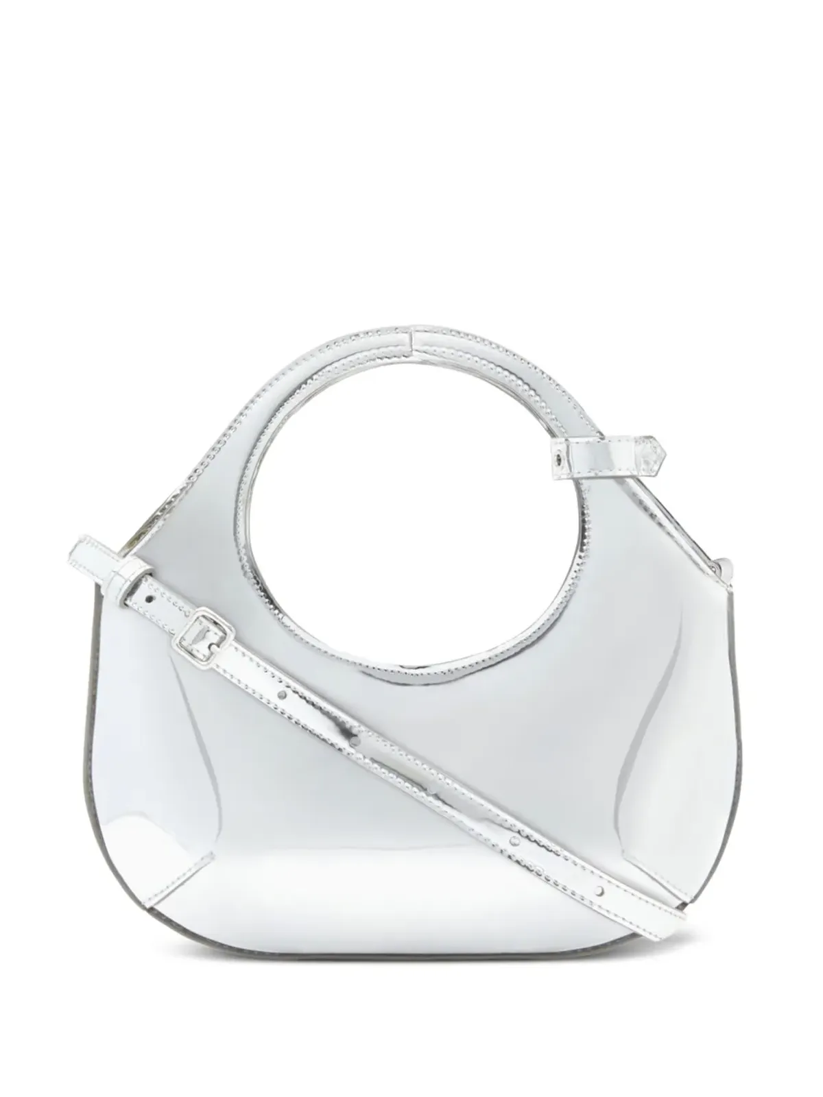 Courrèges ミニ ホーリー メタリックエフェクト トートバッグ - シルバー - 画像3