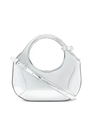 Courrèges ミニ ホーリー メタリックエフェクト トートバッグ - シルバー - サムネイル3