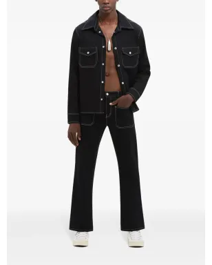 Courrèges ローライズ ブーツカットデニム ブラック - サムネイル2