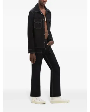 Courrèges ローライズ ブーツカットデニム ブラック - サムネイル3