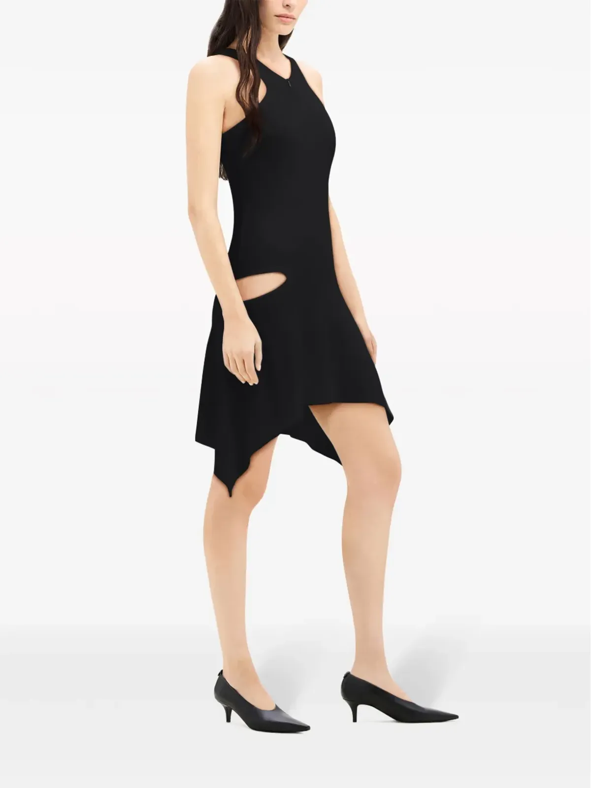 Courrèges クリスクロス ジャージー ミニドレス - ブラック - 画像3