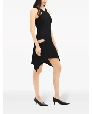 Courrèges クリスクロス ジャージー ミニドレス - ブラック - サムネイル3