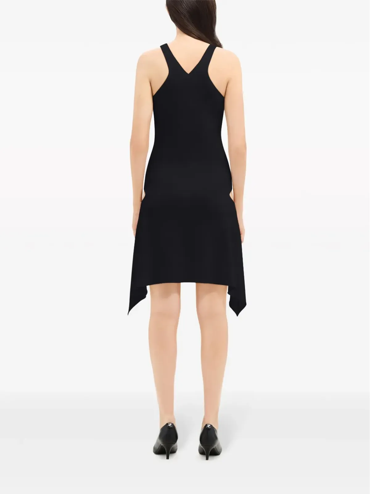 Courrèges クリスクロス ジャージー ミニドレス - ブラック - 画像4