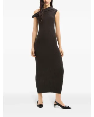 Courrèges アシンメトリック リブニット ロングドレス - サムネイル2