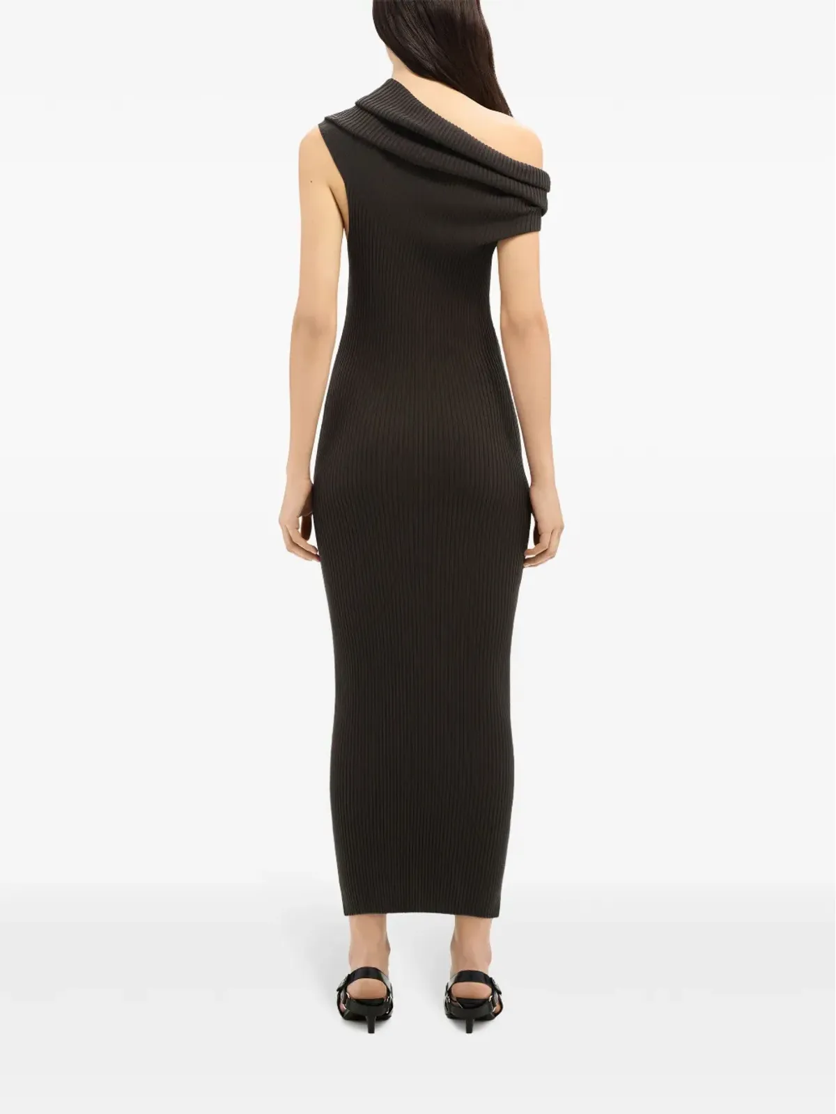 Courrèges アシンメトリック リブニット ロングドレス - 画像4