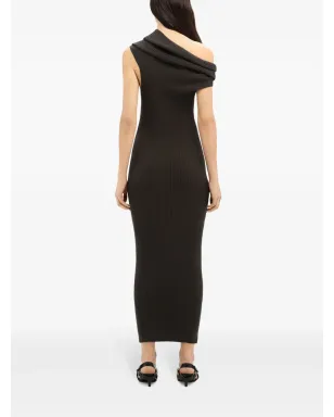 Courrèges アシンメトリック リブニット ロングドレス - サムネイル4