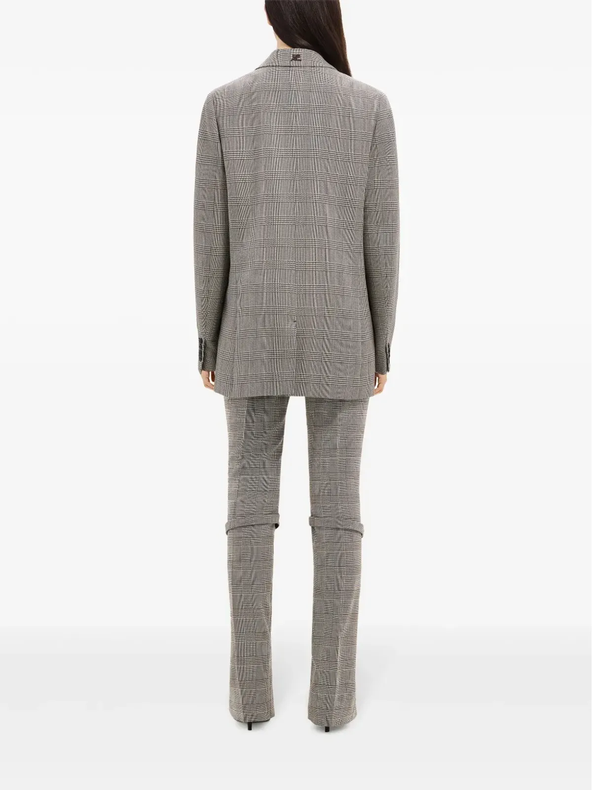 Courrèges Prince of Wales-patterned blazer - Black - 画像5