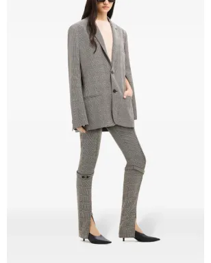 Courrèges Prince of Wales-patterned blazer - Black - サムネイル4