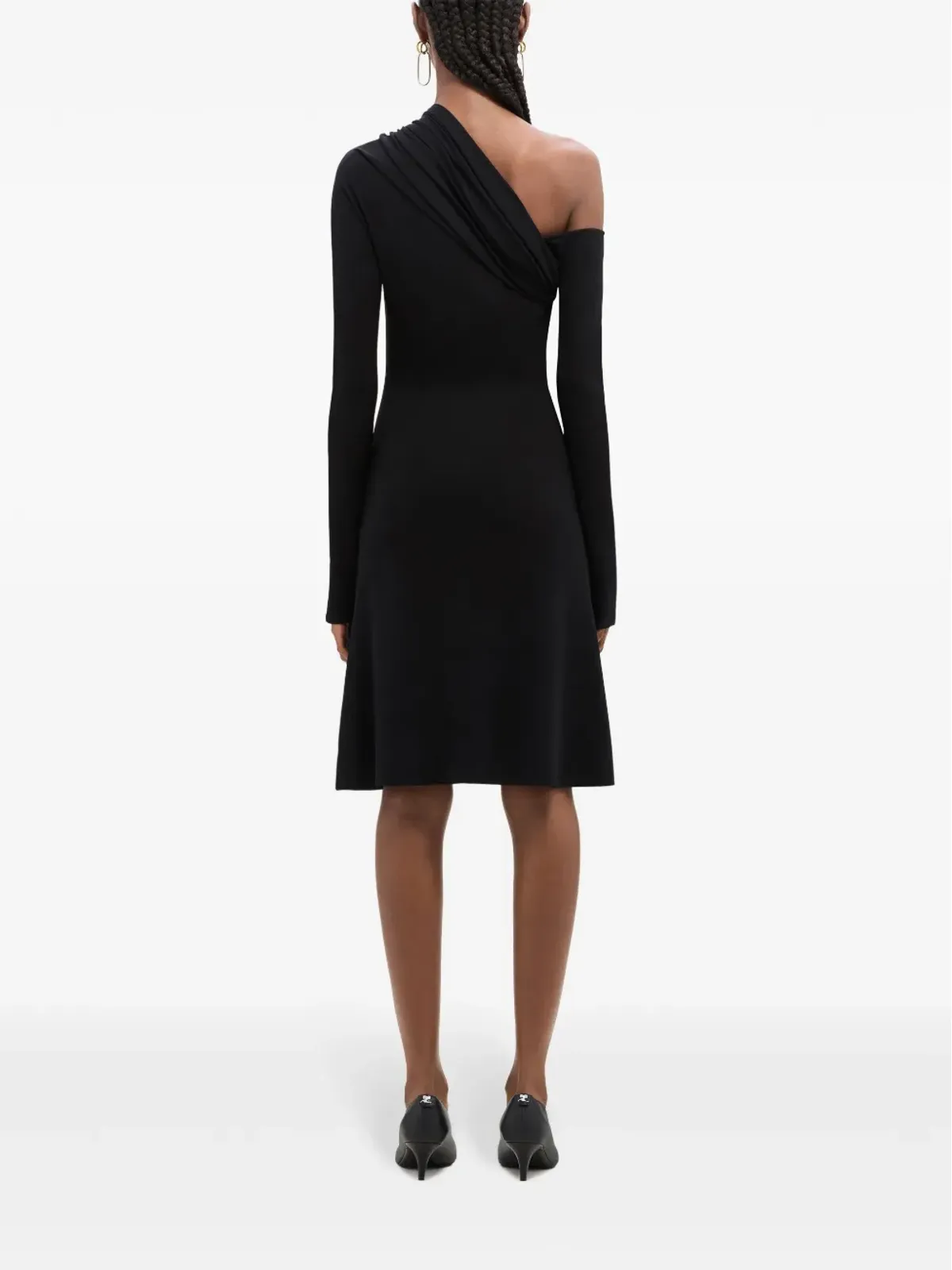 Courrèges アシンメトリック ツイスト クレープ ミニ ドレス - 画像4