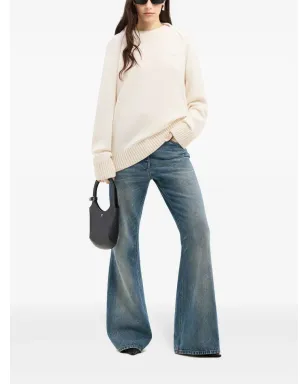 Courrèges レイヤード風ロゴ刺繍セーター - ニュートラルカラー - サムネイル3