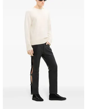 Courrèges レイヤード風ロゴ刺繍セーター - ニュートラルカラー - サムネイル4