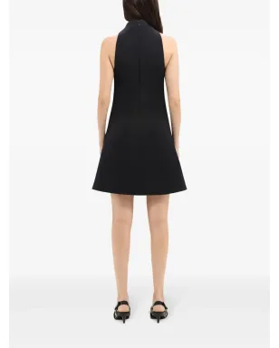 Courrèges ノースリーブ ツイル Aライン ドレス ブラック - サムネイル4