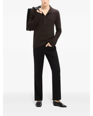 Courrèges コットンウール混紡ポロシャツ - ブラウン - サムネイル2