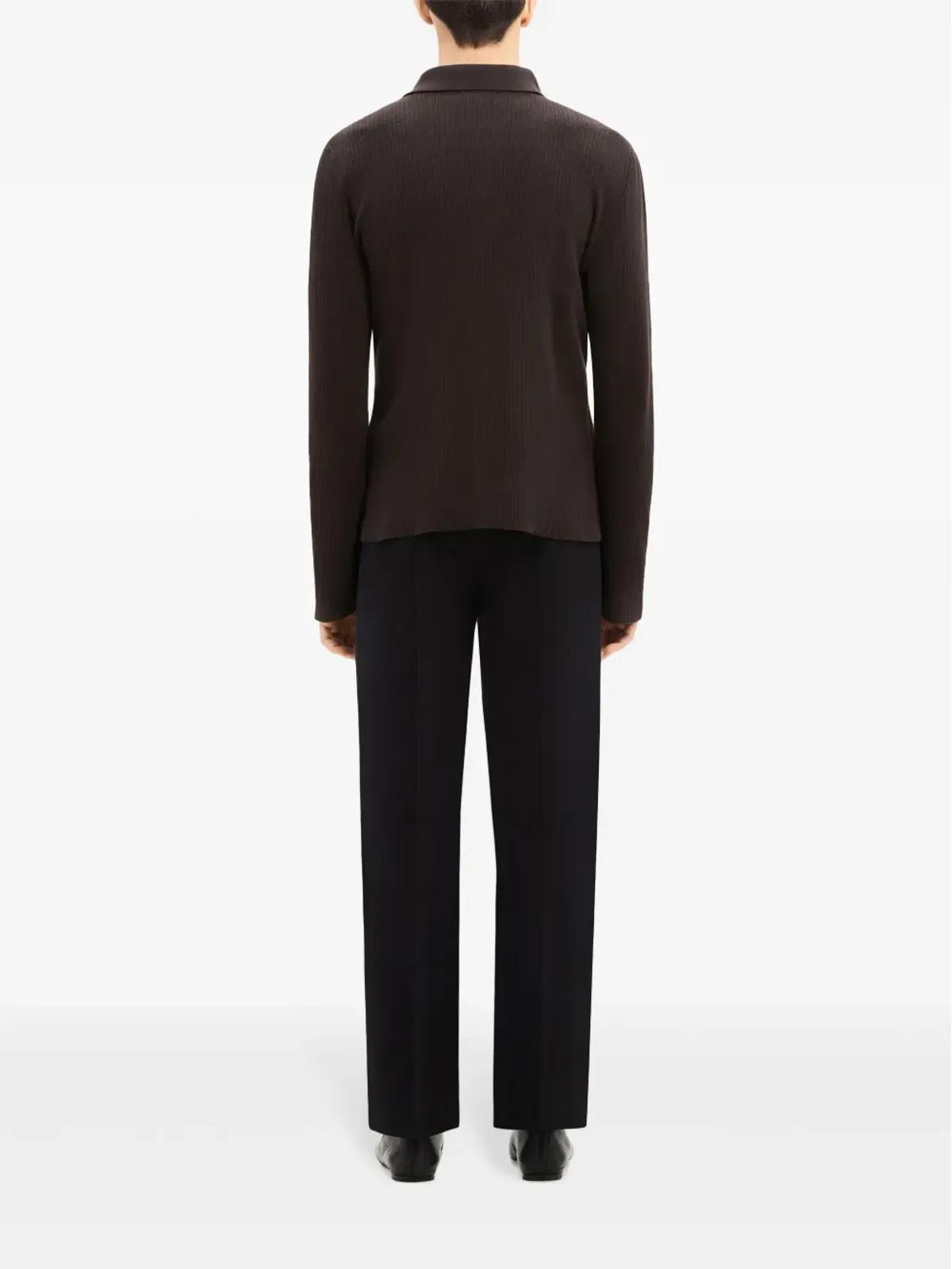 Courrèges コットンウール混紡ポロシャツ - ブラウン - 画像4
