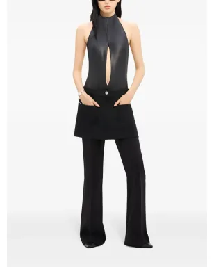 Courrèges ウール混紡 フレアパンツ ミッドライズ ブラック - サムネイル2
