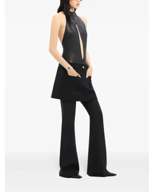 Courrèges ウール混紡 フレアパンツ ミッドライズ ブラック - サムネイル3