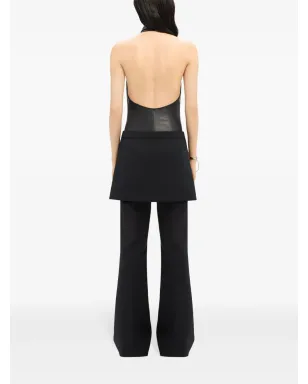 Courrèges ウール混紡 フレアパンツ ミッドライズ ブラック - サムネイル4