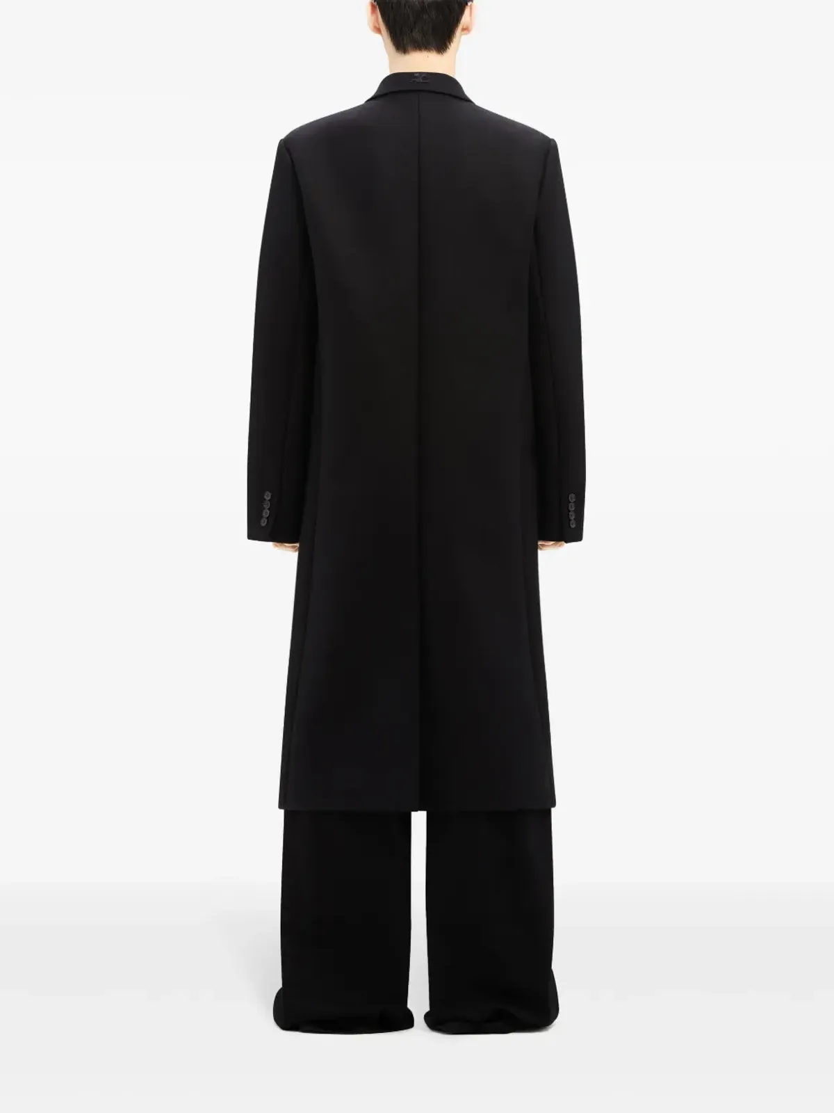 Courrèges テーラード ロング ウール混紡 コート - 画像5