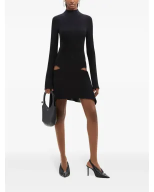 Courrèges カットアウト ドレープ ミニスカート - ブラック - サムネイル2