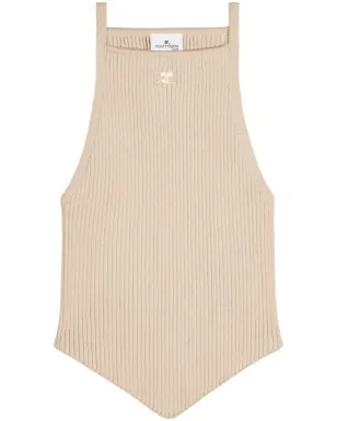 Courrèges ロゴ刺繍リブニットトップス - サムネイル1