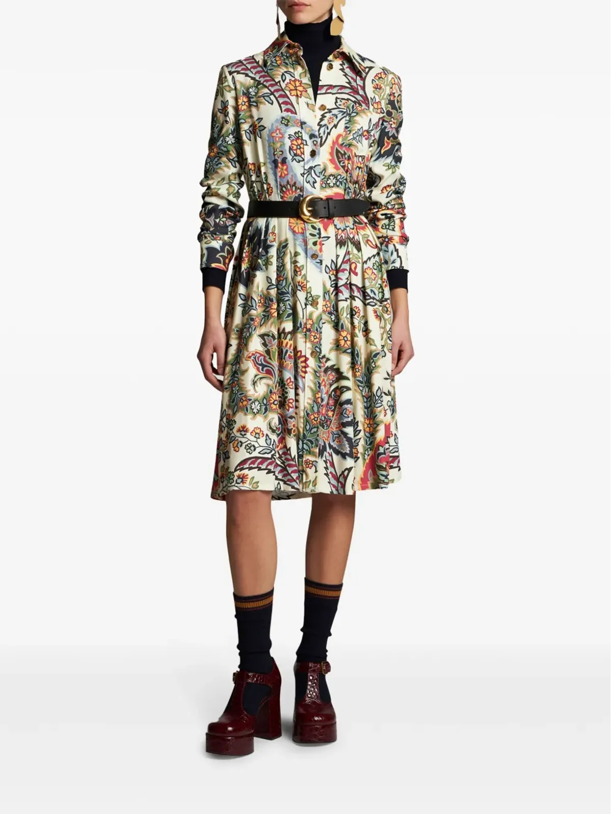 ETRO ペイズリープリント シャツドレス - ニュートラルカラー - 画像2