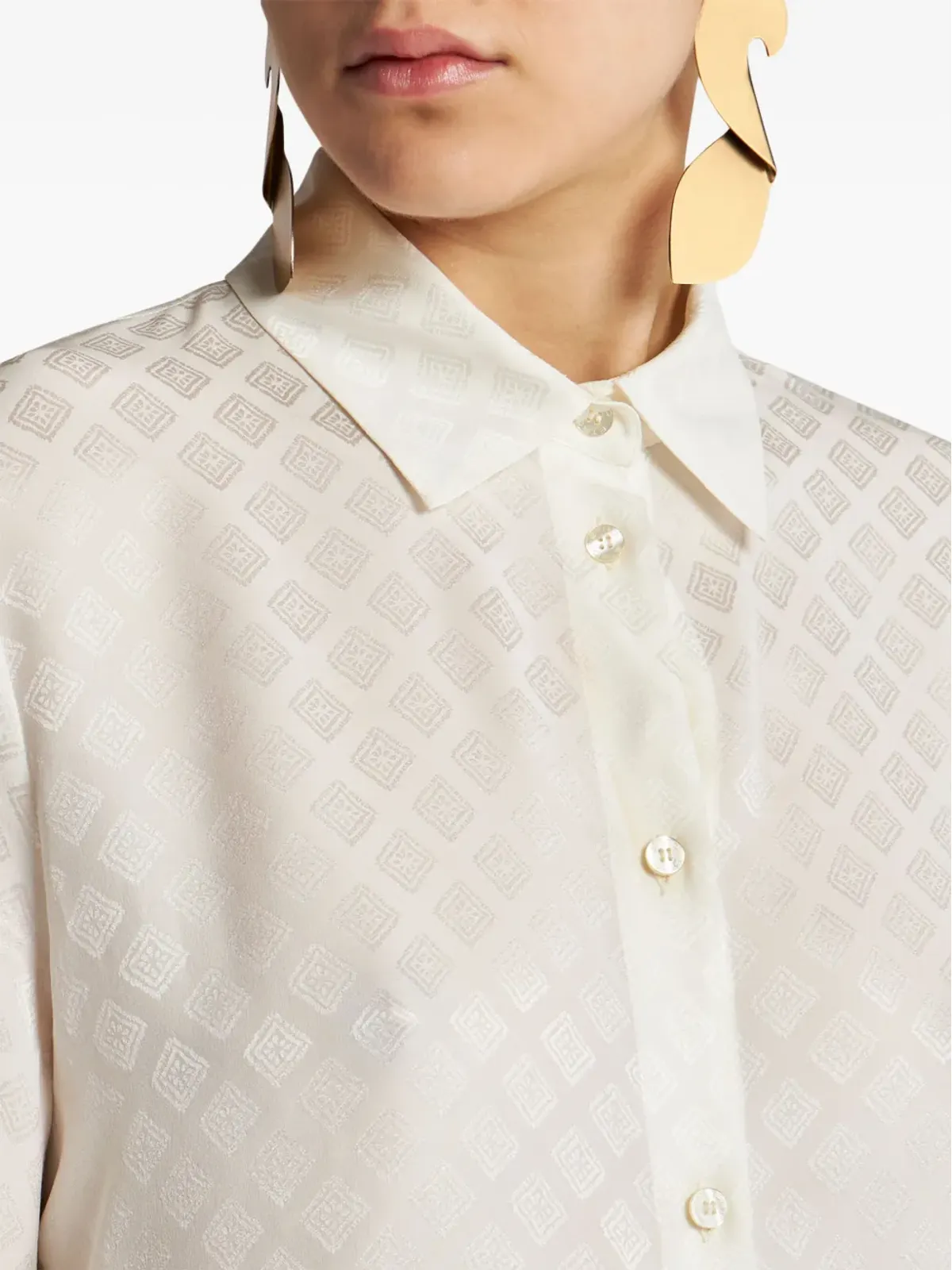 ETRO シルクジャカード シャツ - 画像5