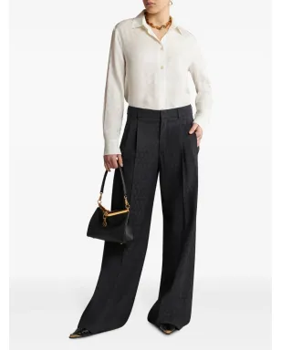 ETRO パターンジャカード ウールパンツ ブラック - サムネイル2