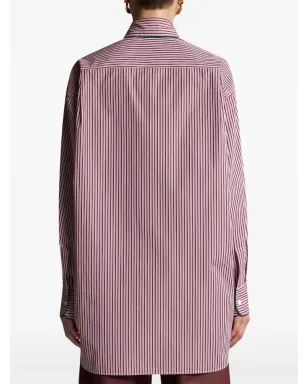 ETRO ストライプポプリンシャツ - レッド - サムネイル4