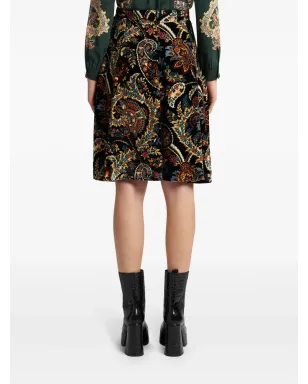 ETRO ペイズリープリントベルベットシャツ - ブラック - サムネイル4