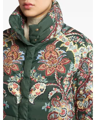 ETRO ペイズリー柄 ジップアップ ダウンコート - グリーン - サムネイル5