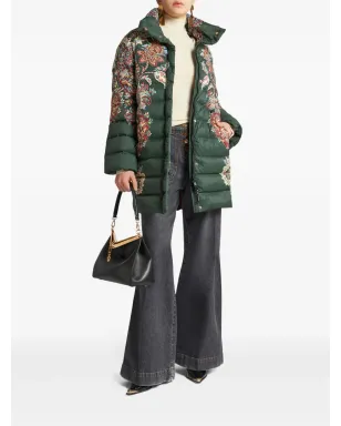 ETRO ペイズリー柄 ジップアップ ダウンコート - グリーン - サムネイル2