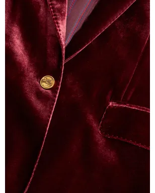 ETRO ベルベットのシングルブレストブレザー - レッド - サムネイル5