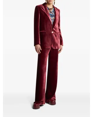 ETRO ベルベットのシングルブレストブレザー - レッド - サムネイル2