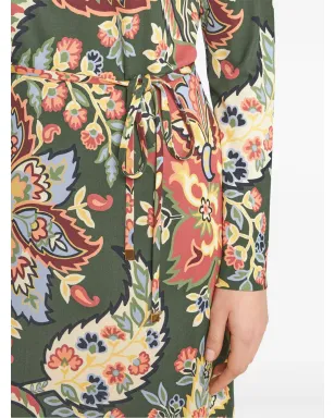 ETRO アブストラクト柄ドレス - グリーン - サムネイル4
