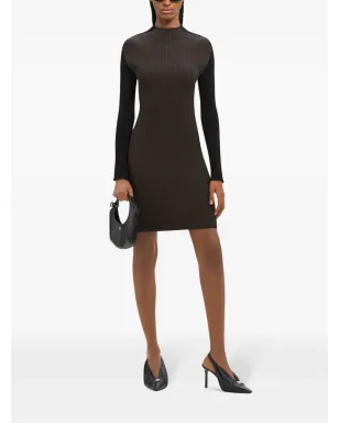 Courrèges カラーブロックリブニット ミニドレス - ブラウン - サムネイル2
