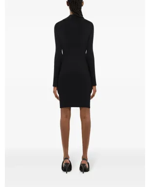 Courrèges カラーブロックリブニット ミニドレス - ブラウン - サムネイル4