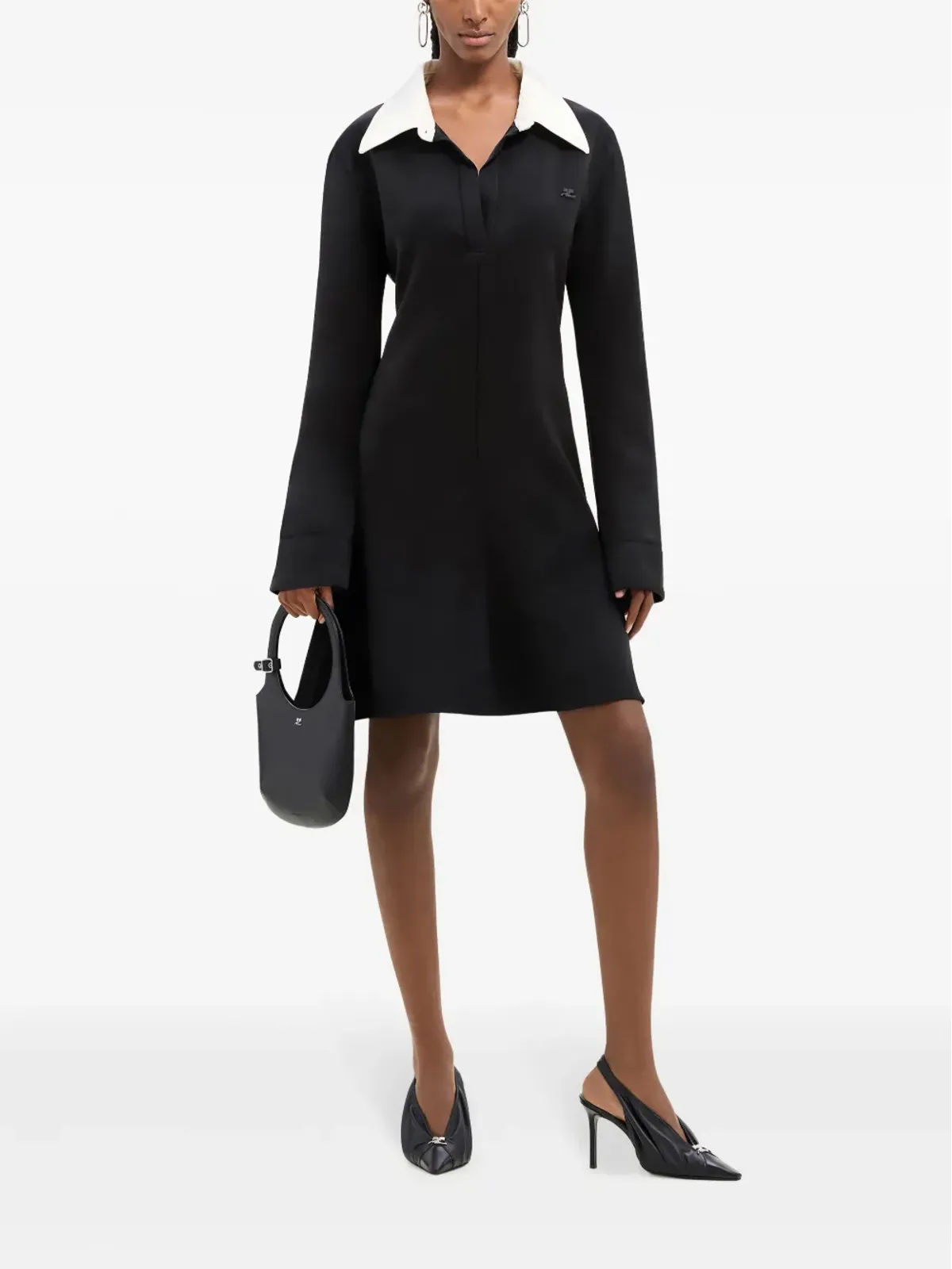Courrèges ポロ テーラリング ミニドレス - 画像2