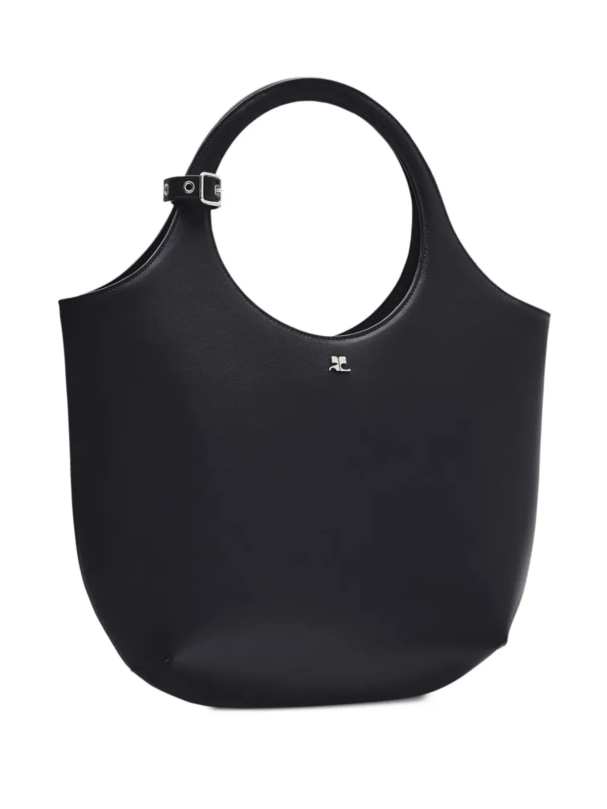 Courrèges ホーリー ミディ レザー バッグ - ブラック - 画像3