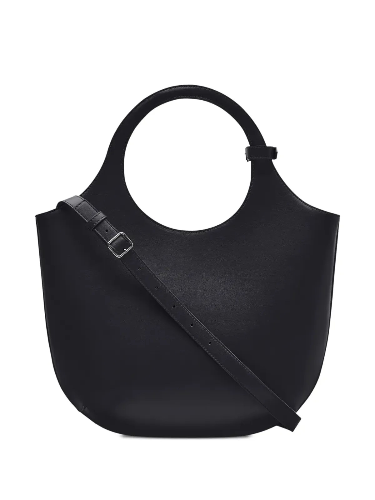 Courrèges ホーリー ミディ レザー バッグ - ブラック - 画像4