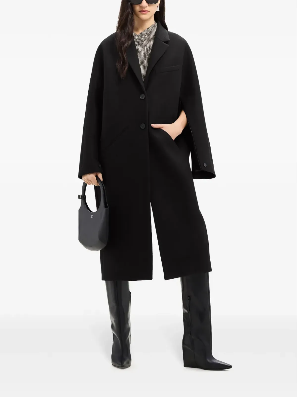 Courrèges コクーン ロゴアップリケ コート - 画像3