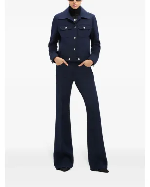 Courrèges 70年代ツイル ブートカットパンツ - ブルー - サムネイル2