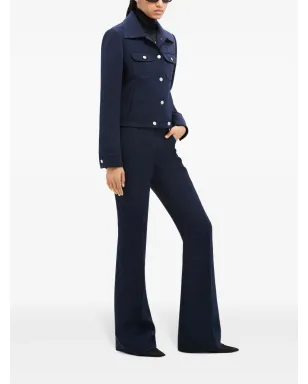 Courrèges 70年代ツイル ブートカットパンツ - ブルー - サムネイル3