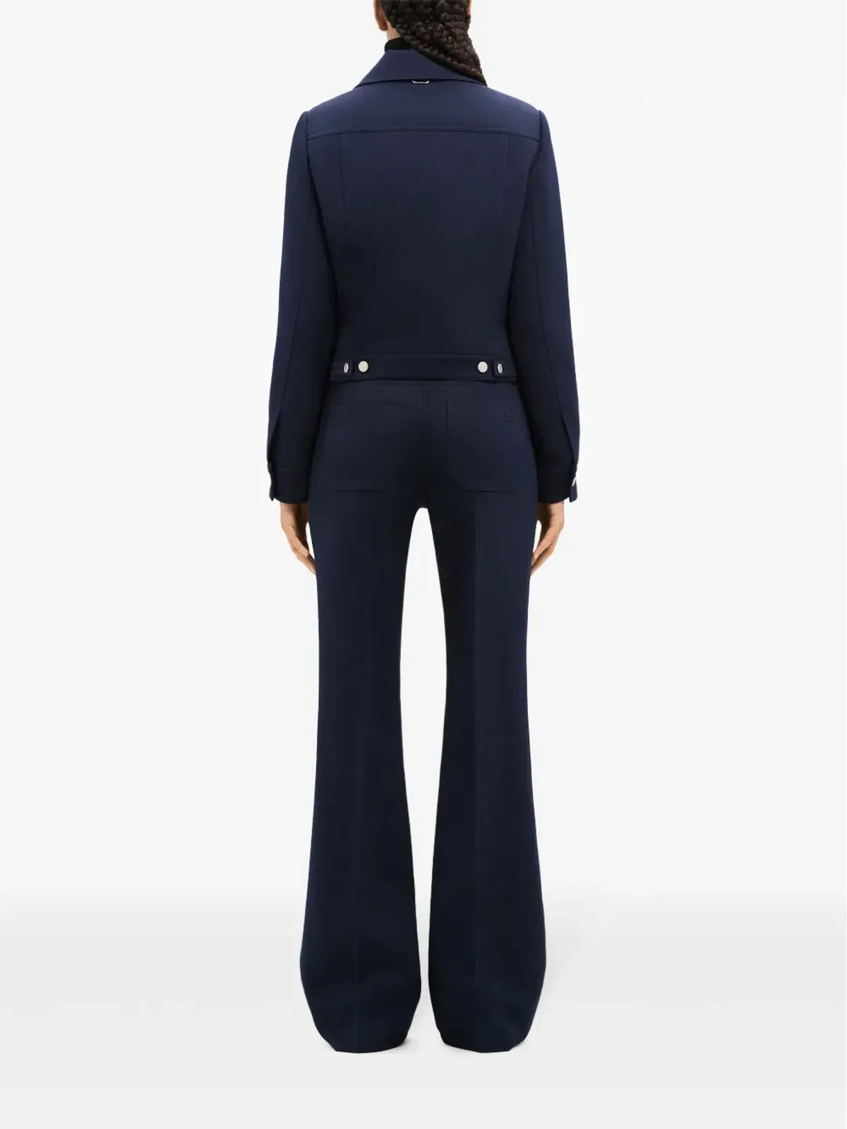 Courrèges 70年代ツイル ブートカットパンツ - ブルー - 画像4