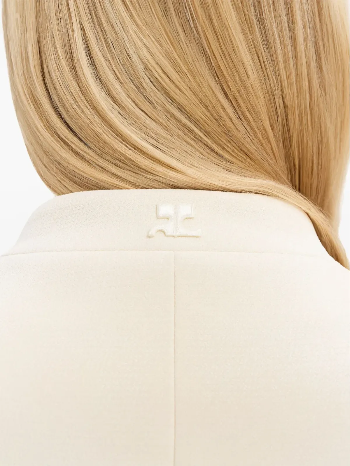 Courrèges Heritage ロゴアップリケ コート - 画像5