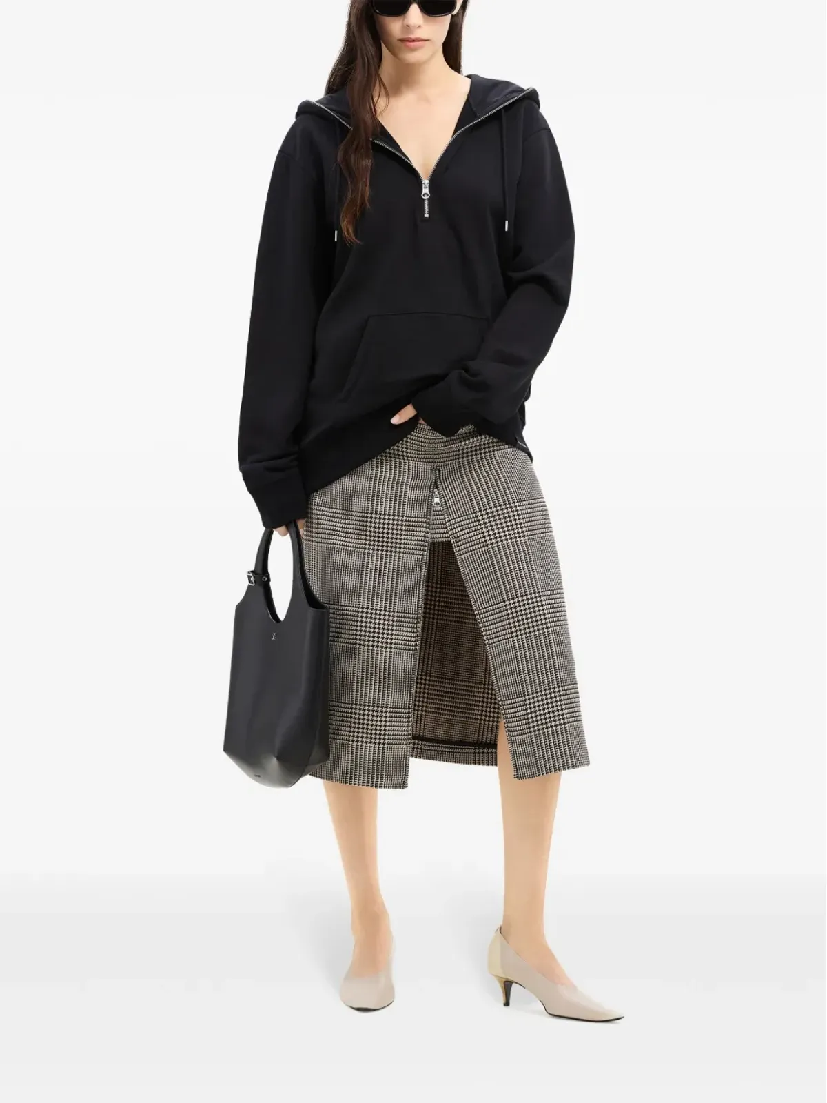 Courrèges ジップ付きフリースフーディー - 画像3