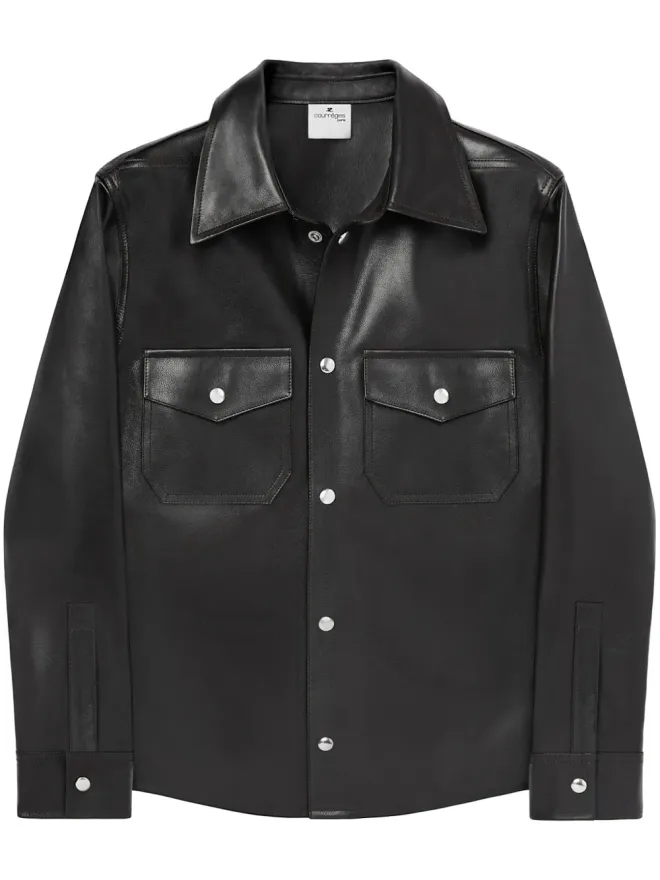Courrèges Courrèges パッチポケット付き レザーシャツの商品画像