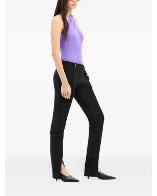 Courrèges ジップウールブレンドパンツ - ブラック - サムネイル3