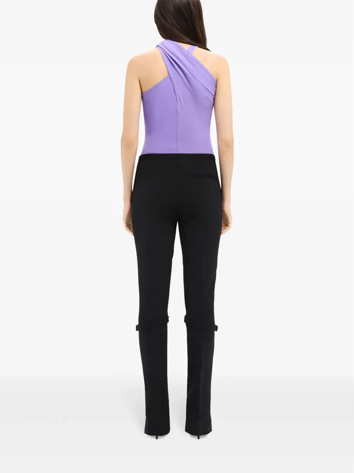 Courrèges ジップウールブレンドパンツ - ブラック - 画像4